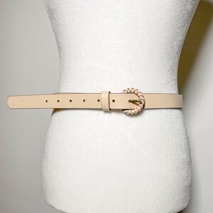 Light Tan Belt Beige Leather Size Medium American Eagle